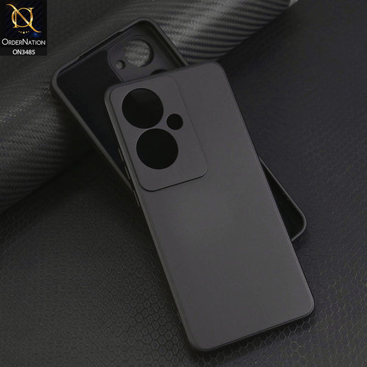 Oppo Reno 11F 5G Cover - Black - ONation Silica Gel Series - HQ Liquid Silicone Elegant Colors Camera Protection Soft Case