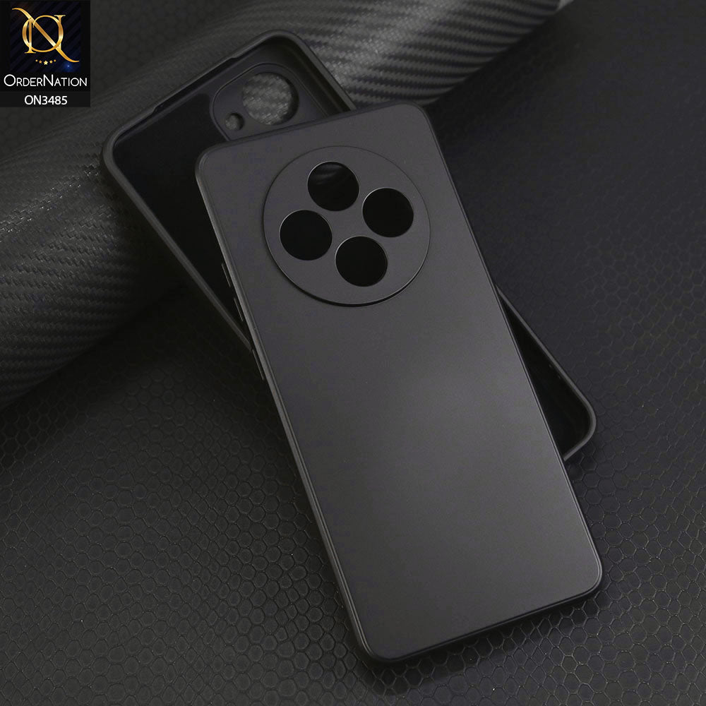 Oppo Reno 12F Cover - Black - ONation Silica Gel Series - HQ Liquid Silicone Elegant Colors Camera Protection Soft Case