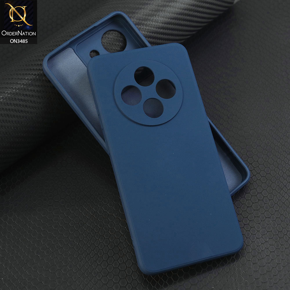 Oppo Reno 12F 4G Cover - Blue - ONation Silica Gel Series - HQ Liquid Silicone Elegant Colors Camera Protection Soft Case