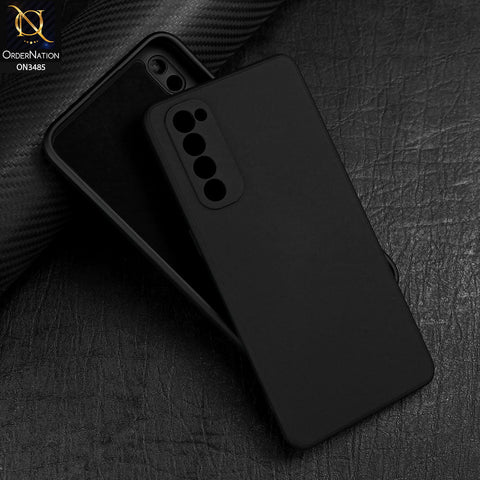 Oppo Reno 4 Pro 4G Cover - Black - ONation Silica Gel Series - HQ Liquid Silicone Elegant Colors Camera Protection Soft Case