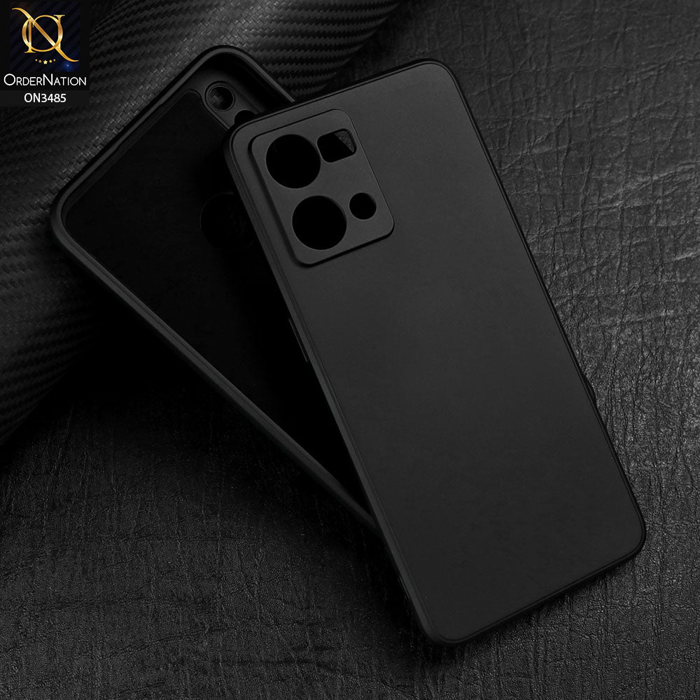 Oppo Reno 7 4G Cover - Black - ONation Silica Gel Series - HQ Liquid Silicone Elegant Colors Camera Protection Soft Case