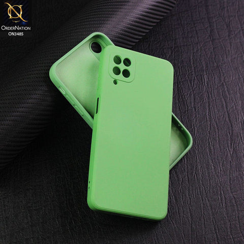 Samsung Galaxy A22 Cover - Light Green - ONation Daisy Series - HQ Liquid Silicone Elegant Colors Camera Protection Soft Case ( Fast Delivery )