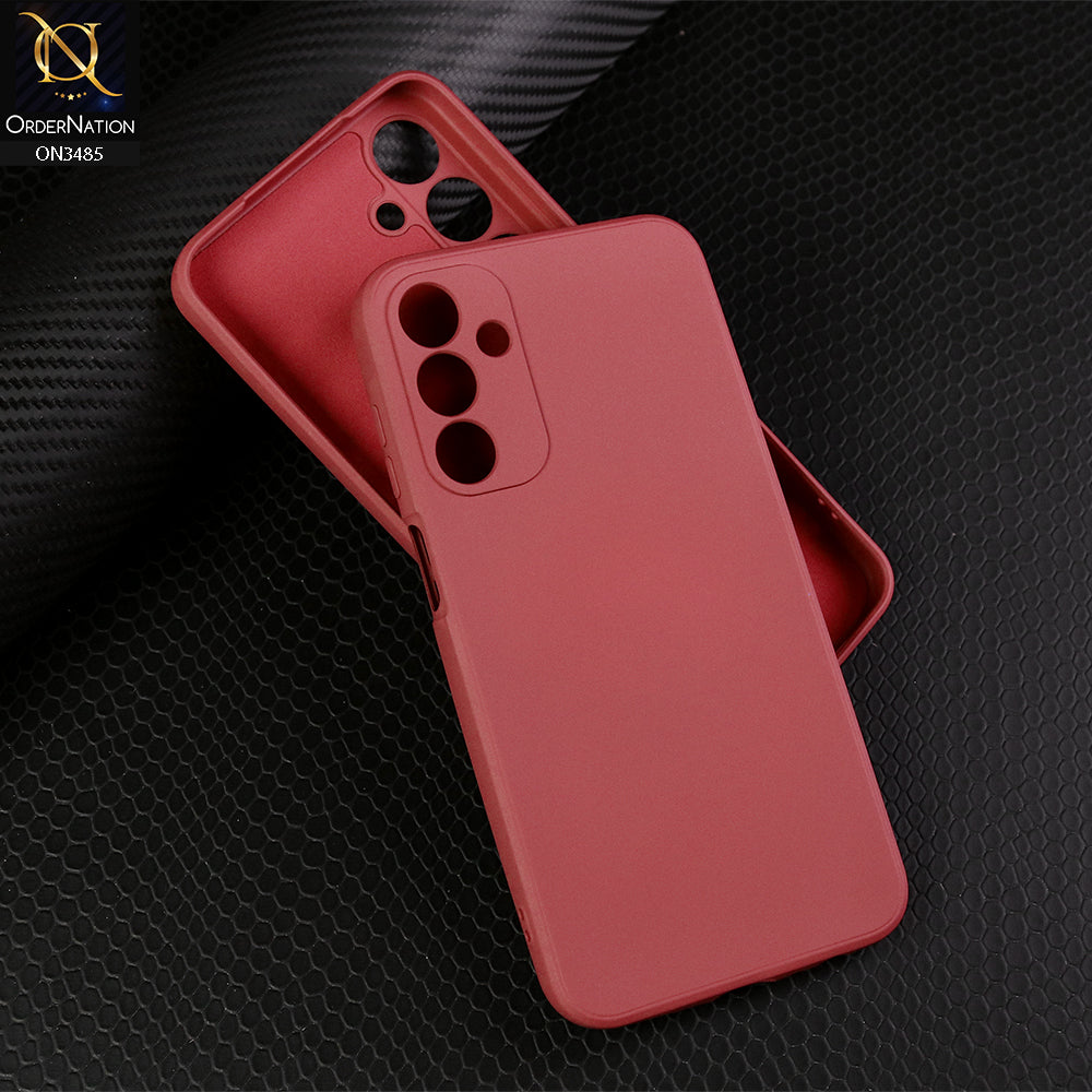 Samsung Galaxy A14 Cover - Red - ONation Silica Gel Series - HQ Liquid Silicone Elegant Colors Camera Protection Soft Case