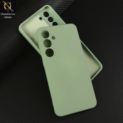 Samsung Galaxy A25 5G Cover - Light Green - ONation Silica Gel Series - HQ Liquid Silicone Elegant Colors Camera Protection Soft Case