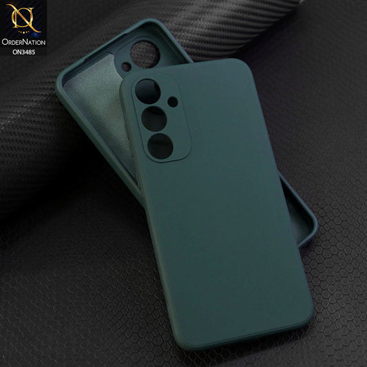 Samsung Galaxy A35 Cover - Dark Green - ONation Silica Gel Series - HQ Liquid Silicone Elegant Colors Camera Protection Soft Case