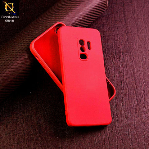 Samsung Galaxy S9 Plus Cover - Dark Red - ONation Silica Gel Series - HQ Liquid Silicone Elegant Colors Camera Protection Soft Case