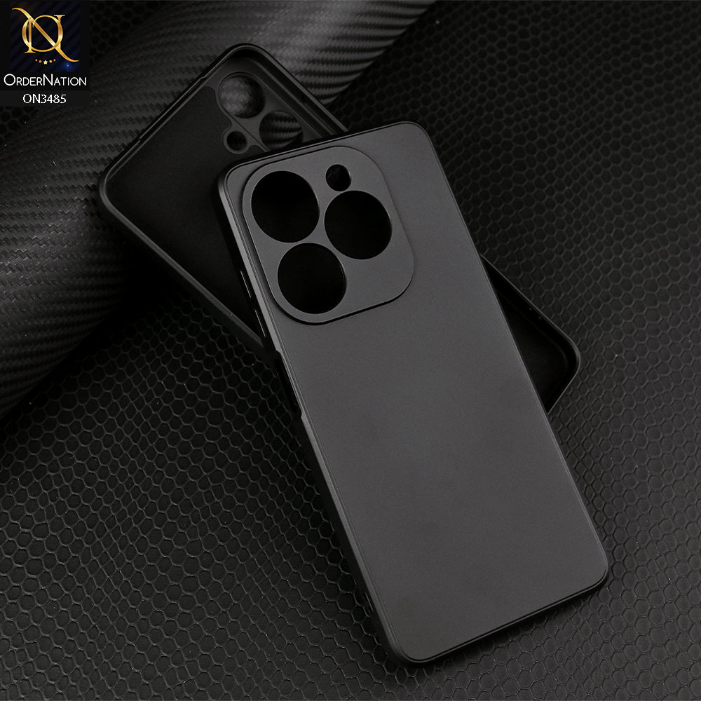 Tecno Spark 20C Cover - Black - ONation Silica Gel Series - HQ Liquid Silicone Elegant Colors Camera Protection Soft Case