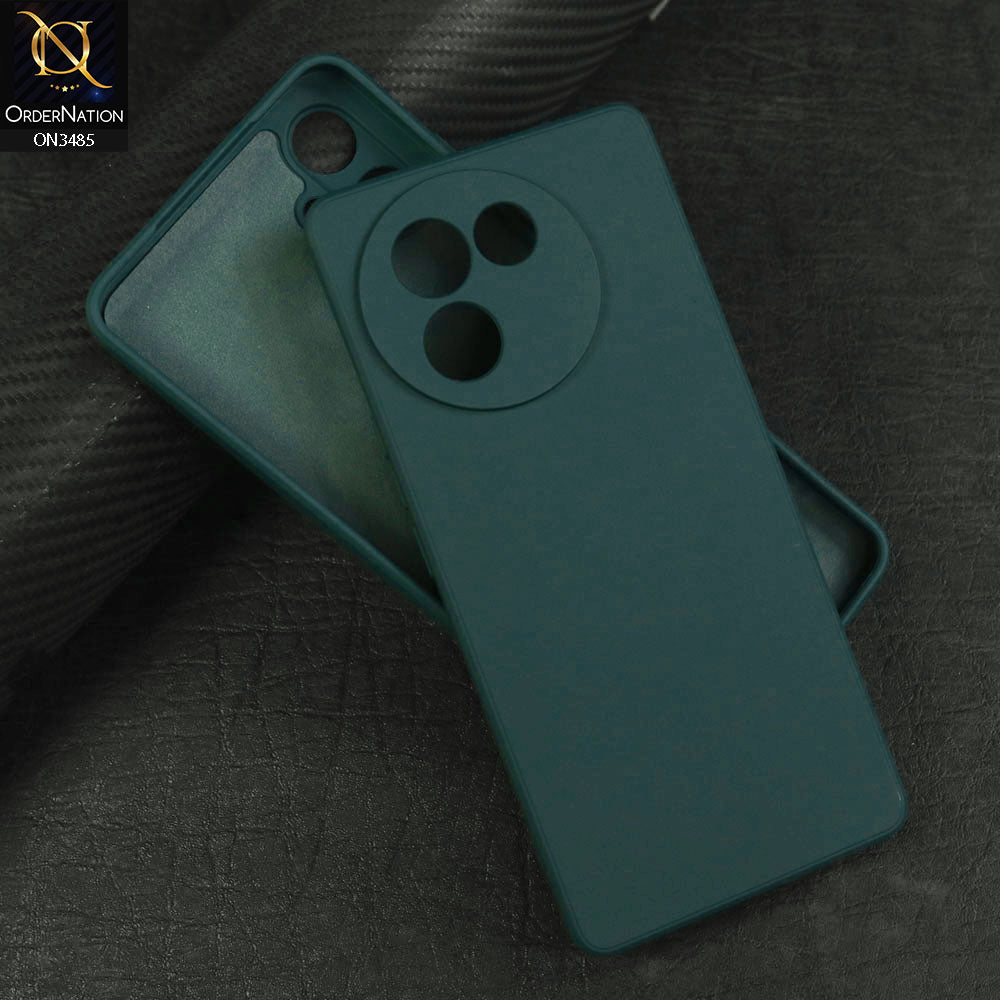 Vivo V30e Cover - Dark Green - ONation Silica Gel Series - HQ Liquid Silicone Elegant Colors Camera Protection Soft Case