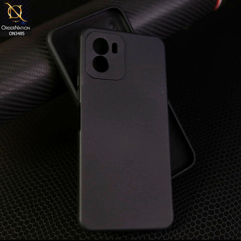 Vivo Y15s Cover - Black - ONation Silica Gel Series - HQ Liquid Silicone Elegant Colors Camera Protection Soft Case