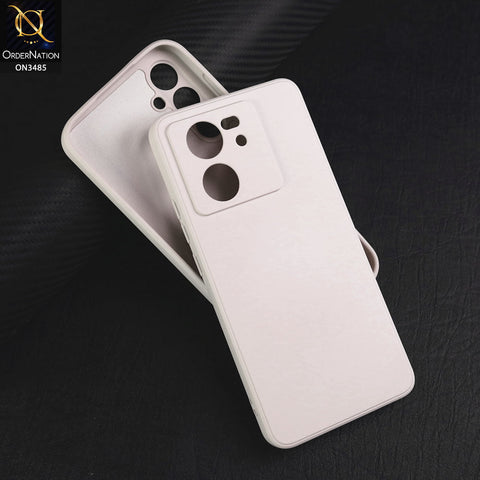 Xiaomi 13T Cover - Off White - ONation Silica Gel Series - HQ Liquid Silicone Elegant Colors Camera Protection Soft Case