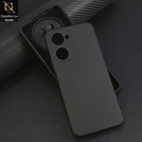 Vivo Y03 Cover - Black - ONation Silica Gel Series - HQ Liquid Silicone Elegant Colors Camera Protection Soft Case