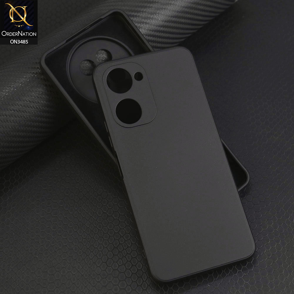 Vivo Y18 Cover - Black - ONation Silica Gel Series - HQ Liquid Silicone Elegant Colors Camera Protection Soft Case