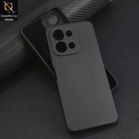 Vivo Y28 4G Cover - Black - ONation Silica Gel Series - HQ Liquid Silicone Elegant Colors Camera Protection Soft Case