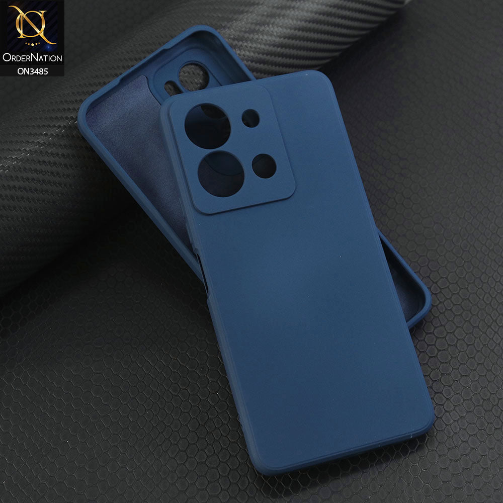 Vivo Y27s Cover - Blue - ONation Silica Gel Series - HQ Liquid Silicone Elegant Colors Camera Protection Soft Case