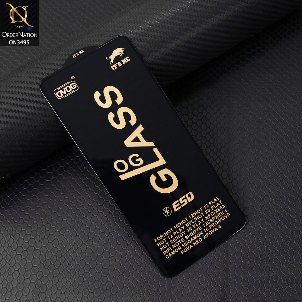 Infinix Hot 30 Play Cover - Black - Xtreme Quality Tempered Go Glass Screen Protector