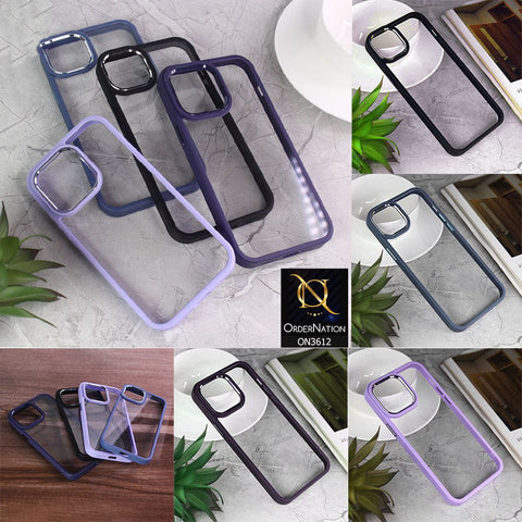 iPhone 15 Pro Max Cover - Blue - J-Case Shang Ping Series With Electroplated Camera Borders Round Borders protective Case