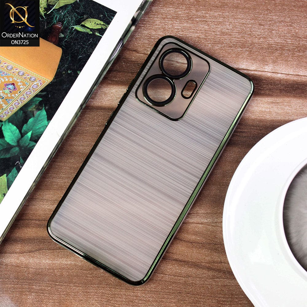 Vivo S15e Cover - Green - New Trendy Glossy Border With Camera Protection Soft Silicon Case