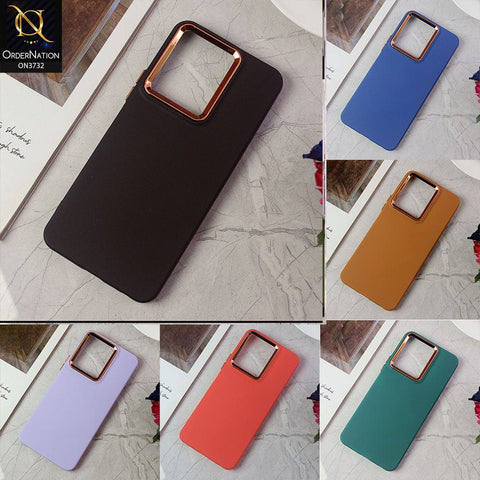 Oppo A57 4G 2022 Cover - Red -Electroplated Camera Border Soft Silicon Case