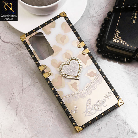 Oppo A55 5G Cover - Design2 - Heart Bling Diamond Glitter Soft TPU Trunk Case With Ring Holder