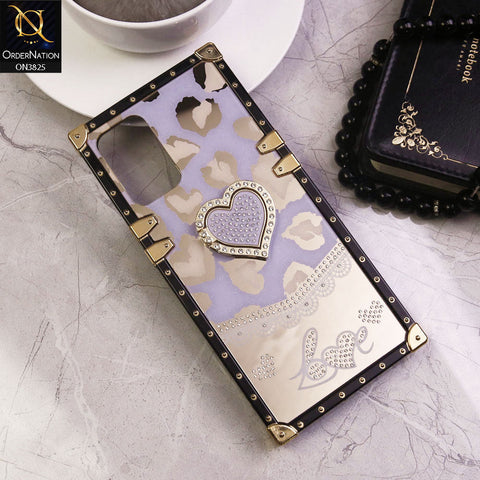 Oppo Reno8 Lite Cover - Design3 - Heart Bling Diamond Glitter Soft TPU Trunk Case With Ring Holder