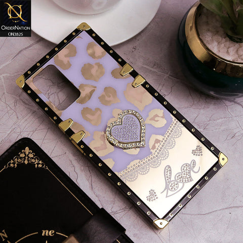 Infinix Note 10 Cover - Design3 - Heart Bling Diamond Glitter Soft TPU Trunk Case With Ring Holder