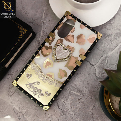 Oppo A17 Cover - Design 2 - Heart Bling Diamond Glitter Soft TPU Trunk Case With Ring Holder