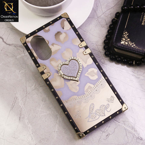 Oppo A18 Cover - Design3 - Heart Bling Diamond Glitter Soft TPU Trunk Case With Ring Holder