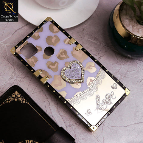 Xiaomi Redmi 9C Cover - Design3 - Heart Bling Diamond Glitter Soft TPU Trunk Case With Ring Holder