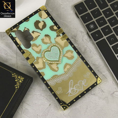 Samsung Galaxy A32 Cover - Design6 - Heart Bling Diamond Glitter Soft TPU Trunk Case With Ring Holder