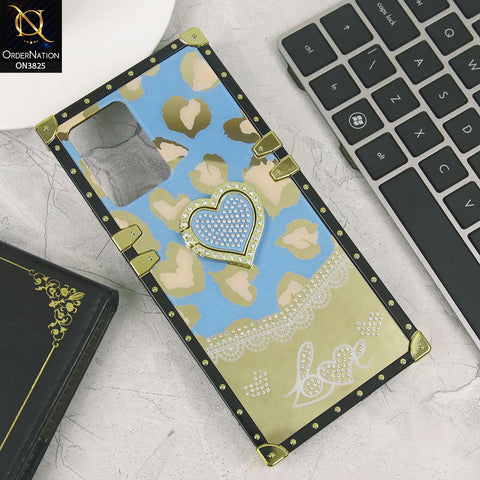 Vivo Y21G Cover - Design4 - Heart Bling Diamond Glitter Soft TPU Trunk Case With Ring Holder