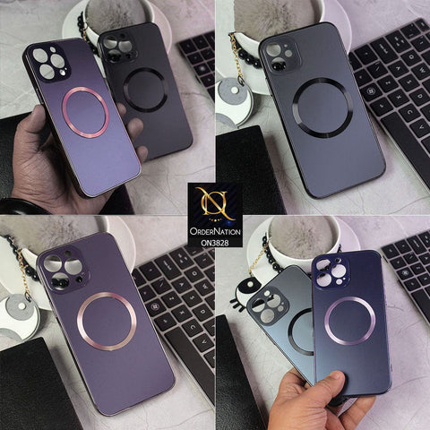 iPhone 11 Pro Max Cover - Purple - New MagSafe Electroplating Borders With Camera Bumper Hard Back Protective Case