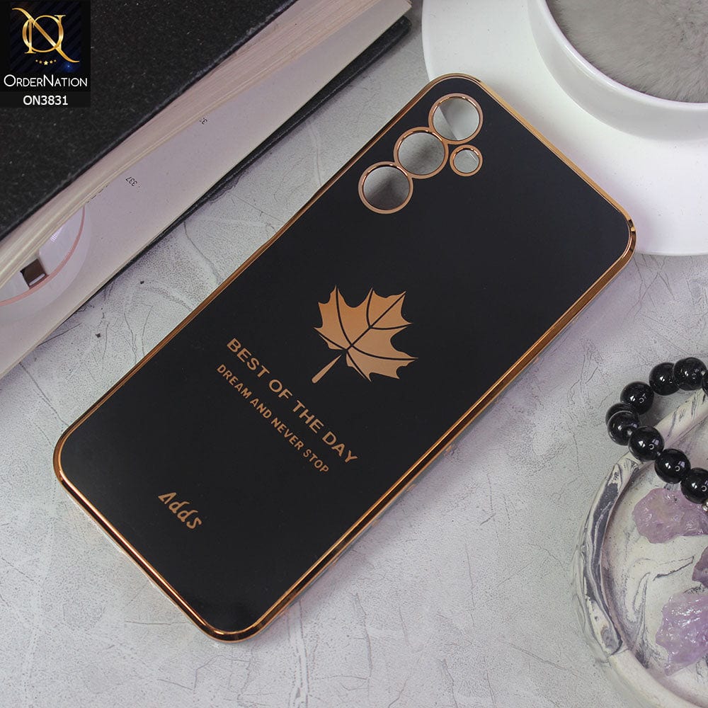 Samsung Galaxy A24 4G Cover - Design 1 - New Electroplating Borders Maple Leaf Camera Protection Soft Silicone Case