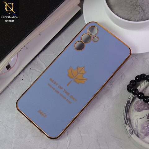 Samsung Galaxy A24 4G Cover - Design 4 - New Electroplating Borders Maple Leaf Camera Protection Soft Silicone Case