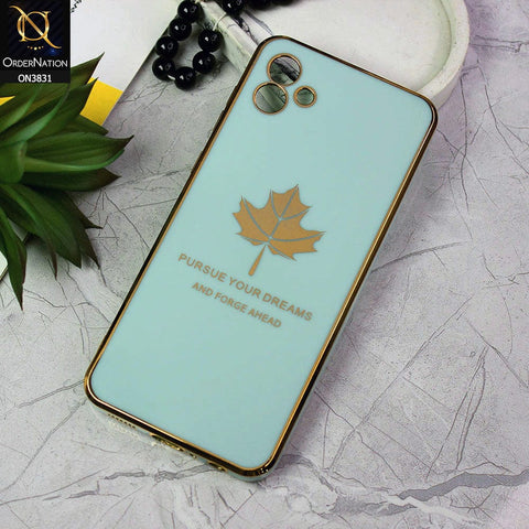 Samsung Galaxy A04 Cover - Design 10 - New Electroplating Borders Maple Leaf Camera Protection Soft Silicone Case