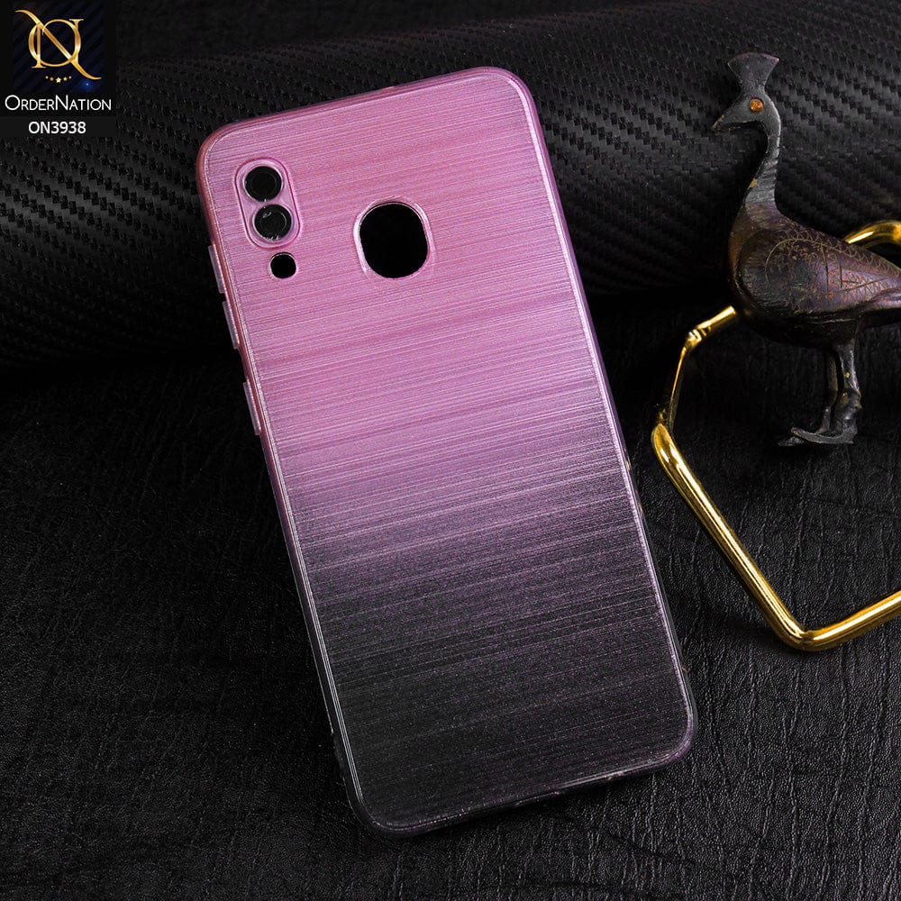 Samsung Galaxy A20 Cover - Design 3 - All New Stylish Dual Color Soft Silicone Protective Case With Camera Lense Protection