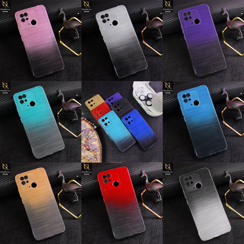 Xiaomi Redmi 10A Cover - Design 5 - New Rainbow Style Soft Silicone Borders Clear Back Case With Electroplating Camera Ring