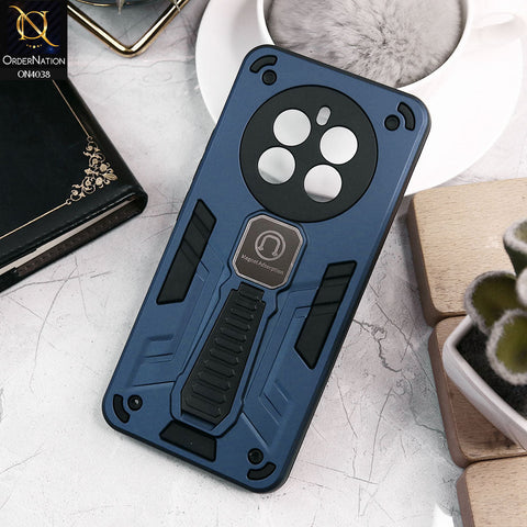 Realme 12 4G Cover - Midnight Blue - Luxury Hybrid Shockproof Magnet Adsorption Stand Case