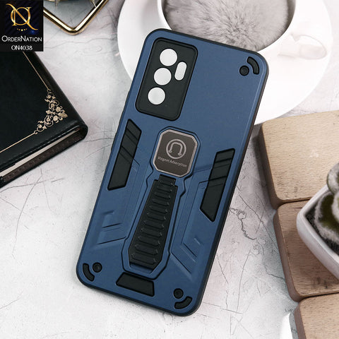 Vivo V23e 5G Cover - Midnight Blue - Luxury Hybrid Shockproof Magnet Adsorption Stand Case