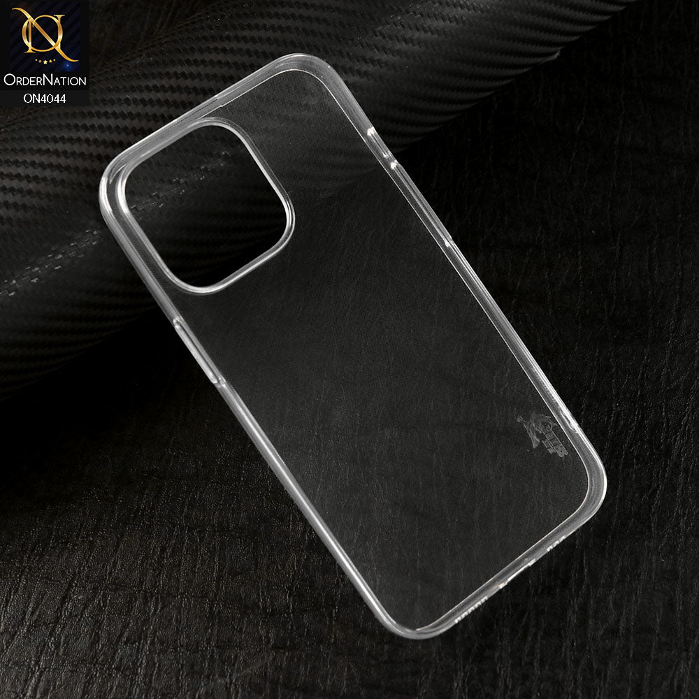 iPhone 13 Pro Cover - Transparent - Soft Silicone + TPU case with Camera Bumper Protection