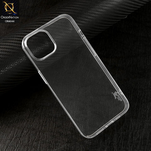 iPhone 14 Cover - Transparent - Soft Silicone + TPU case with Camera Bumper Protection