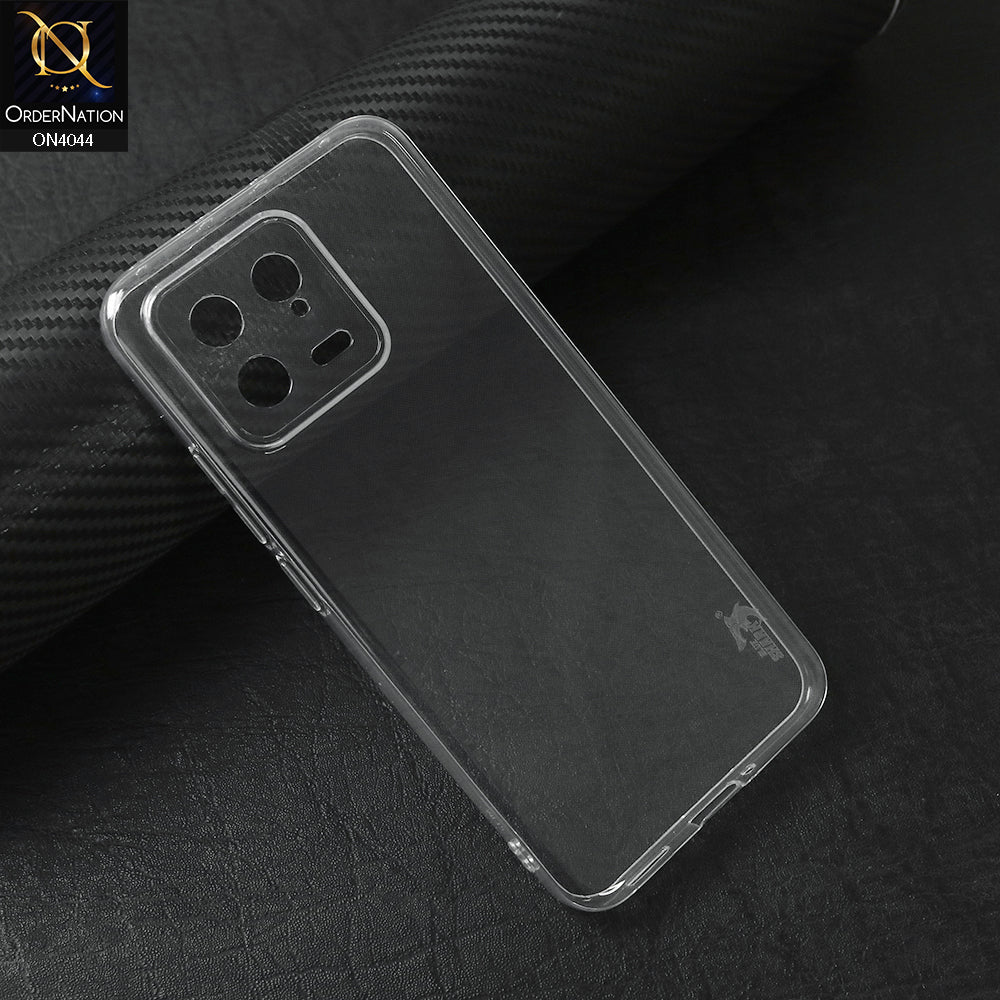 Xiaomi 13 Cover - Transparent - Soft Silicone + Tpu case with Camera Bumper Protection