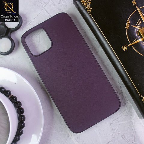 iPhone 12 Pro Max - Purple - Luxury Elegant Style Leather Soft Case With Camera Bumper Protection