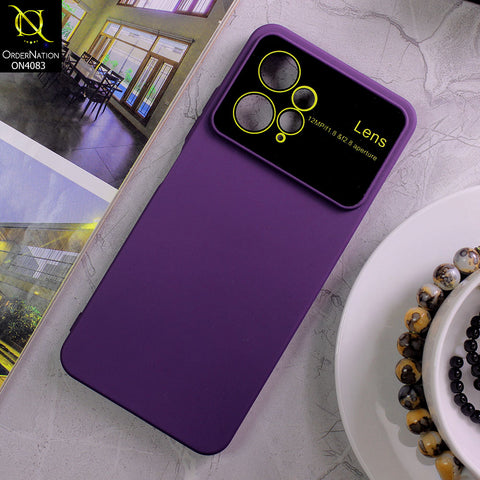 Xiaomi Redmi Note 12 4G Cover - Purple - Glass Lense Ultra Camera Protection Soft Silicon Case