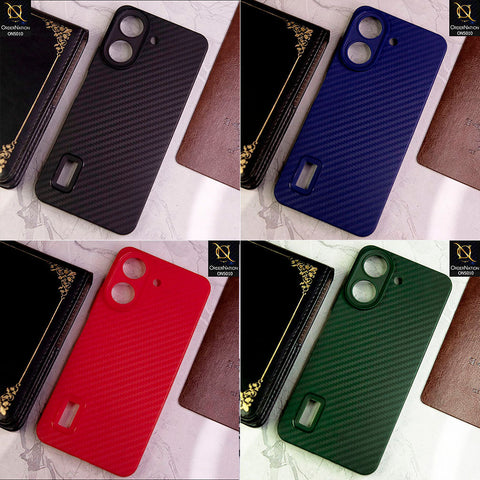 Samsung Galaxy A16 Cover - Red - New Carbon Fiber Ultra Thin Matte Soft Case With Logo Hole