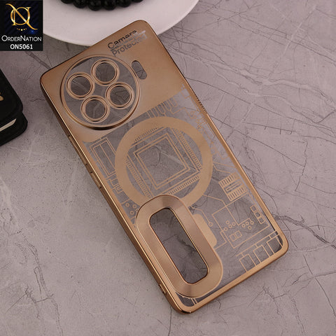 Tecno Spark 20 Pro Plus Cover - Golden - New Design Electroplating Soft TPU Cases With Camera Protection