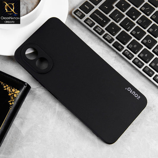Oppo A18 Cover - Black - New Liquid Silicone Soft TPU Case With Camera Protection