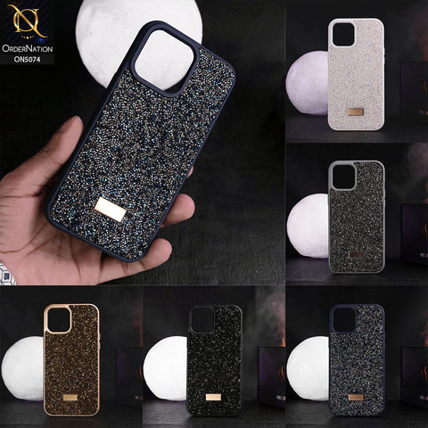 iPhone 15 Pro Max Cover - Silver - Luxury Bling Rhinestones Diamond shiny Glitter Soft TPU Case