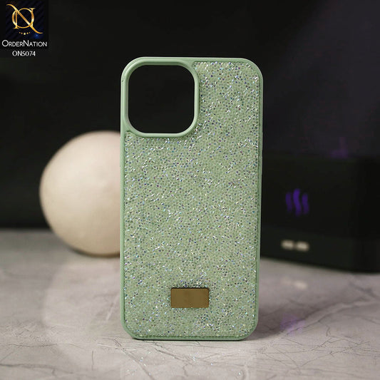 iPhone 12 Pro Max Cover - Mint Green - Luxury Bling Rhinestones Diamond shiny Glitter Soft TPU Case