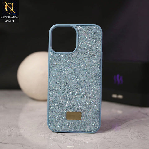 iPhone 13 Pro Max Cover - Sierra Blue - Luxury Bling Rhinestones Diamond shiny Glitter Soft TPU Case