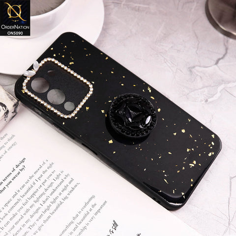 Infinix Note12 G96 Cover - Design1 - Bling Series - Glitter Foil Soft Border Case With Holder(Glitter Does Not Move)